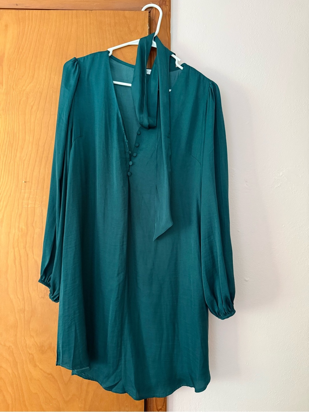 V-Neck Long Sleeve Dress